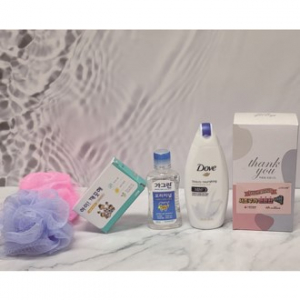 선물세트 5종 바디워시 비누 가그린 샤워볼 도브 아이깨끗해A