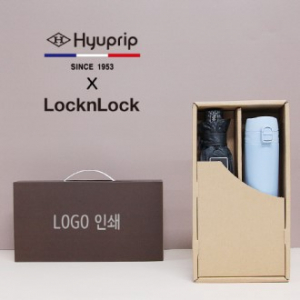 협립 3단 암막 커넥션 수동 우양산 + 락앤락 슬림핏 원터치 400ml 텀블러 세트