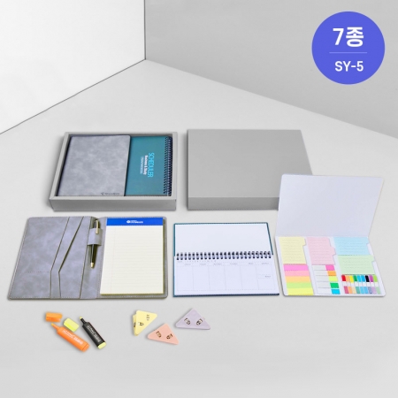 가죽메모패드 SY-5, 리갈노트 A5 + 하드커버플래너 소형 + 수첩형인덱스포스트잇 종합형 세트 #2