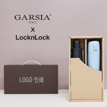 가르시아 3단 심플 수동 우산 + 락앤락 슬림핏 원터치 400ml 텀블러 세트 #2
