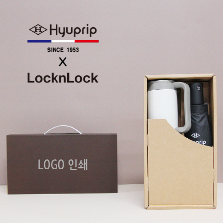 협립 3단 심플 수동 우산 + 락앤락 테이블머그 473ml 텀블러 세트 #2