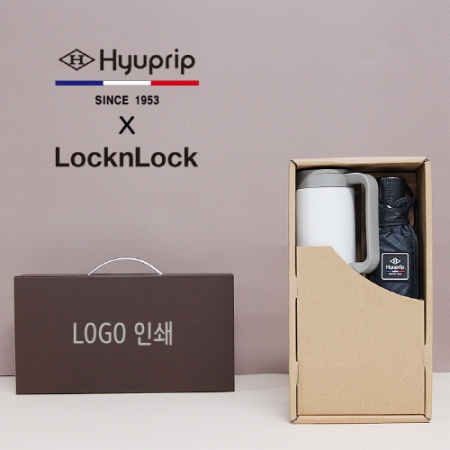 협립 3단 암막 커넥션 완전자동 우양산 + 락앤락 테이블머그 473ml 텀블러 세트 #2