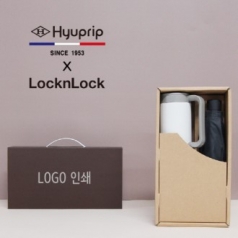 협립 3단 58 카본 수동 우양산 + 락앤락 테이블머그 473ml 텀블러 세트