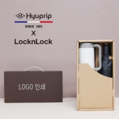 협립 3단 암막 골든 블랙 수동식 우양산 + 락앤락 테이블머그 473ml 텀블러 세트