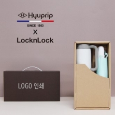 협립 3단 53 암막 야옹이 완전 자동 우양산 + 락앤락 테이블머그 473ml 텀블러 세트