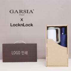 가르시아 3단 모던 완전 자동 우산 + 락앤락 테이블머그 473ml 텀블러 세트