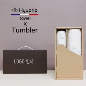 모던 원터치 500ml 텀블러 + 협립 호텔 코마 170 세면타올 세트