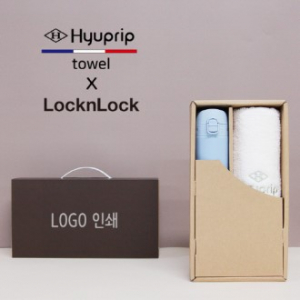 락앤락 슬림핏 원터치 400ml 텀블러 + 협립 호텔 코마 170 세면타올 세트