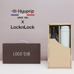 협립 3단 암막 골든 블랙 수동식 우양산+락앤락 메트로 투웨이 텀블러 세트