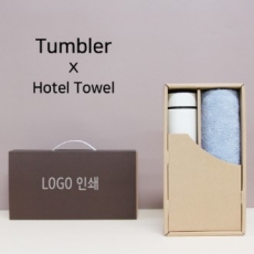 모노 500ml 텀블러 + 코마 40수 180 호텔타올 세트