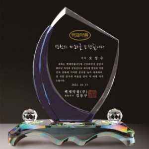 투톤 블루크리스탈 상패 321