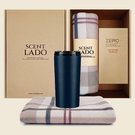 센트라도 패턴 담요 + 슈어 텀블러 세트 #3