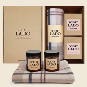 센트라도 패턴 담요+소이 캔들 2P 세트