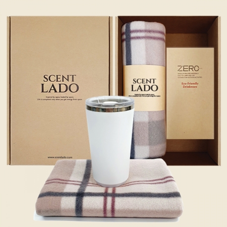 센트라도 패턴 담요 + 로하스 텀블러 세트 #3