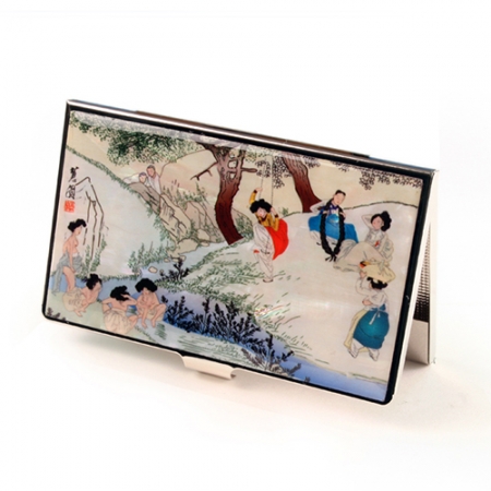 나전칠기 자개 명함케이스 (조각보2 등 옵션) 명함지갑 명함함 한국 전통 문양 #6