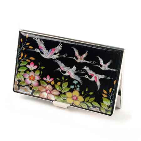 나전칠기 자개 명함케이스 (송하 맹호도등 옵션 선택) 명함 지갑 한국 전통 문양 #6