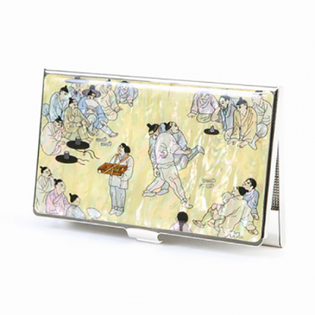 나전칠기 자개 명함케이스 (송하 맹호도등 옵션 선택) 명함 지갑 한국 전통 문양 #7