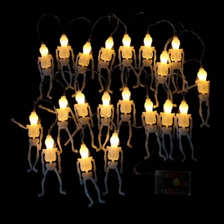 20구 할로윈 뼈다귀 와이어 전구(3M) 할로윈 해골 전구 #3