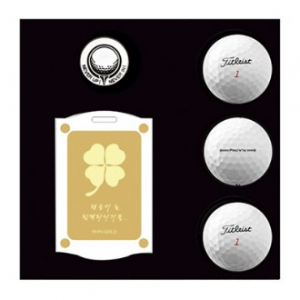 타이틀리스트 PRO V1x 3구 볼마커 순금 네임텍