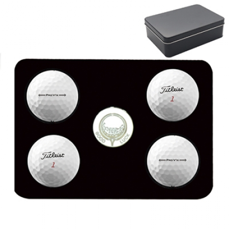 타이틀리스트 NEW PRO V1x 4구 볼마커 틴 #2