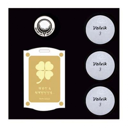 볼빅 매직 화이트 3구 볼마커 순금 네임텍 싸바리 #2