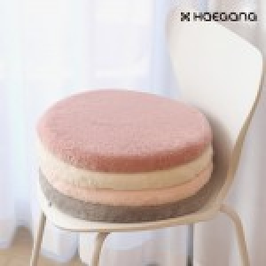 뽀송 페이크퍼 원형방석, 의자 원형 메모리폼 방석 식탁 키높이 겨울 담요 극세사 사무실 등받이 차량용 큰 두꺼운 인테리어 좌식
