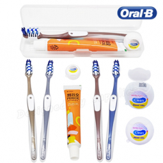 뉴 오랄비 크로스액션 세정력 칫솔 페리오 치실 칫솔치약세트
