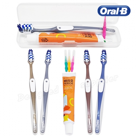 뉴 오랄비 크로스액션 세정력칫솔 페리오 치간1p 칫솔치약세트 #2