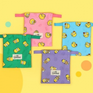 심슨캐릭터 조리개 파우치 M - 호머, 바트, 리사, 매기