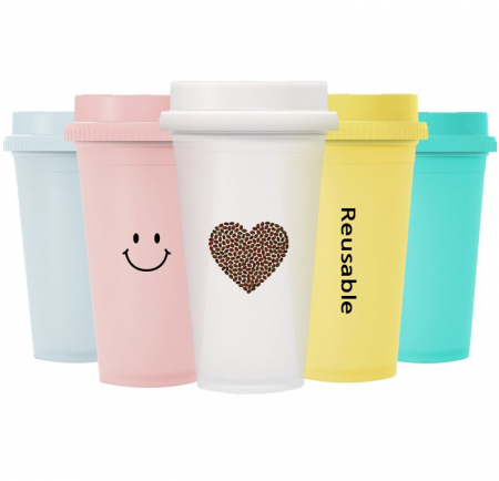국산 파스텔톤 칼라 리유저블컵 다회용컵 무광 불투명 텀블러 #2