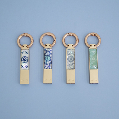 아름누리 청자무늬 자개열쇠고리 스틱USB #3