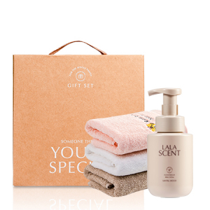 선물 세트 2P 핸드워시 상탈우드 + 호텔 타올