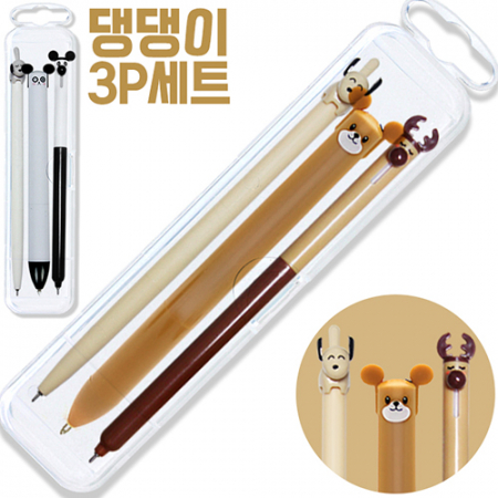 댕댕이 볼펜 3P세트 (댕댕이 니들펜 + 코돌이 니들펜 + 귀돌이 볼펜) #2
