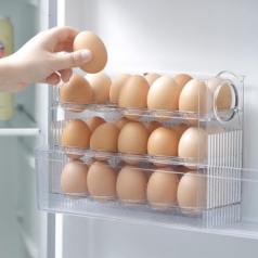 계란트레이 3단 30구 오토폴딩 냉장고 달걀 보관함 정리함 계란용기 통 에그트레이
