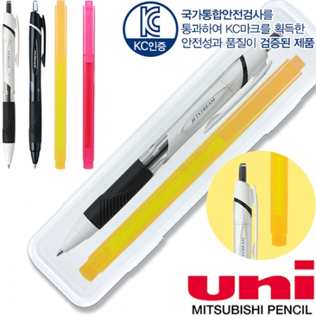 uni 제트스트림 150 볼펜 (0.5/0.7) 형광펜 세트 #2