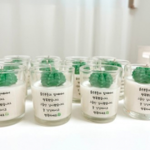 그린 플라워 캔들 / 소이왁스 캔들