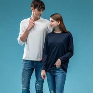 쿨론 라운드 긴팔 티셔츠 // 국산