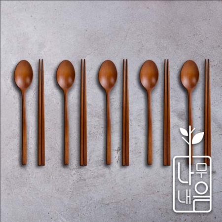 [쿠비녹스] 나무내음 수저 5인 세트 #2