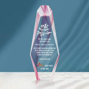 회사 우수사원 재직 기념패 감사패 송공패 크리스탈 상패 art 352A