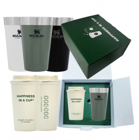 해피니스인어컵 더블월 머그 텀블러 450ml 스탠리 파인트컵 선물세트 #2