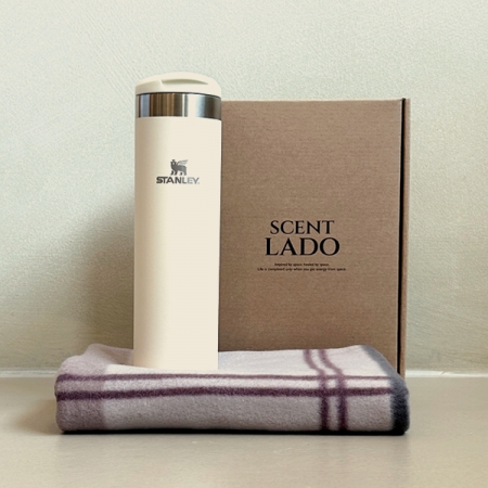 센트라도 패턴 담요 + 스탠리 에어로라이트 텀블러 세트 #2