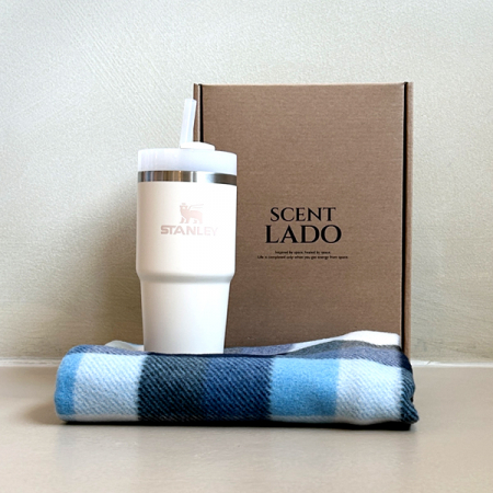 센트라도 네이처 담요 + 스탠리 퀜처 텀블러 414ml 세트 #2