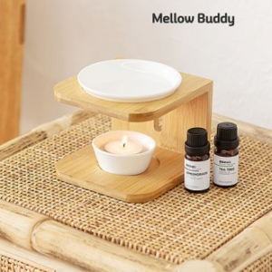 멜로우버디 대나무 아로마 오일 버너 워머 램프