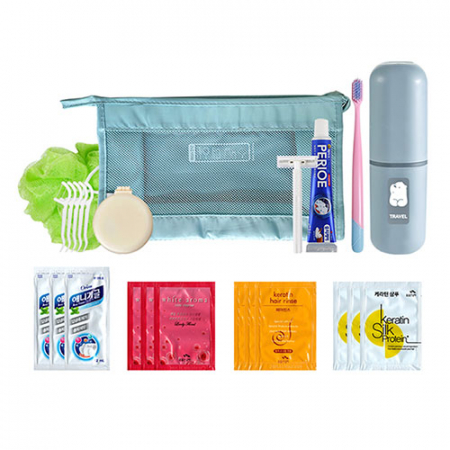 매트PP 네모 메쉬 파우치 여행키트 12종 #2