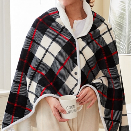 포이포이 똑딱이 실키 무릎 블링킷, 포근한 극세사 숄겸용 무릎담요 캠핑 학교 학원 사무실 망토 무릎담요 #4