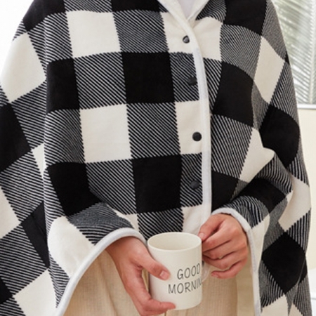 포이포이 똑딱이 실키 무릎 블링킷, 포근한 극세사 숄겸용 무릎담요 캠핑 학교 학원 사무실 망토 무릎담요 #2