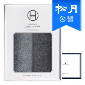 [송월타올]레이블 타올 170g 40수 2매 선물 세트 + 쇼핑백