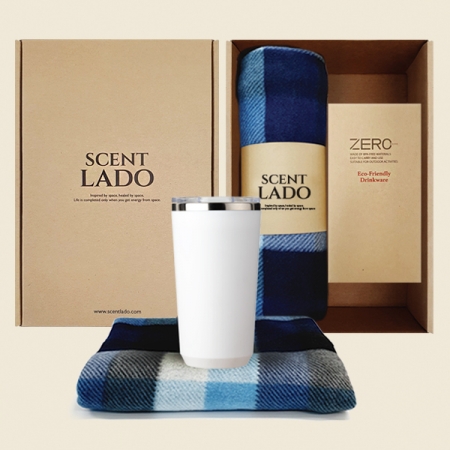 센트라도 네이처 담요 + 로하스 텀블러 세트 #3