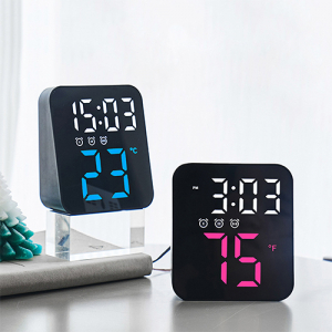 넥스원 정사각 디지털LED 벽걸이겸용 탁상시계 온도계 GH8015