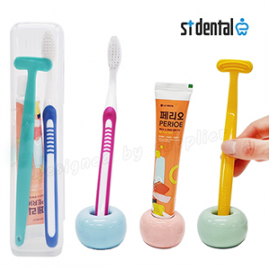 ST덴탈 혀클리너 326 페리오 칫솔치약 여행용세트